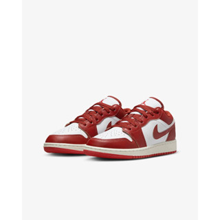 👟【ELO】AIR JORDAN 1 LOW SE GS 紅白色 低筒 一代 喬丹 女生可 大童鞋 FJ3465–160