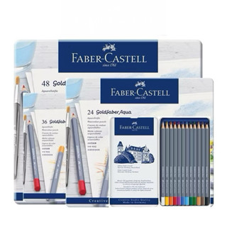 輝柏Faber-Castell GOLDFABER水性色鉛筆（12/24/36/48色）-鐵盒