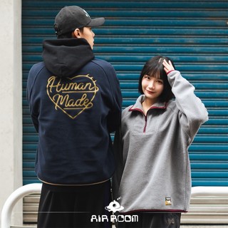 AirRoom 正品現貨 2024AW HUMAN MADE FLEECE HALF-ZIP 抓毛絨 半截式 大學T