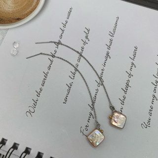 🎀小小飾品🎀特選天然淡水珍珠耳環耳線款 珠光極亮炫彩 S925純銀方糖巴洛克異型珍珠耳線