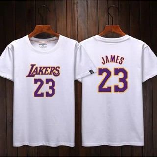 💥詹皇LeBron James詹姆士詹姆斯短袖純棉T恤上衣💥NBA球衣湖人隊運動籃球衣圓領T衣服T-shirt男裝D34