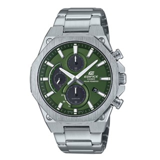 【CASIO】卡西歐 EDIFICE 全金屬 輕薄 太陽能計時錶-綠 EFS-S570D-3A 臺灣卡西歐保固一年