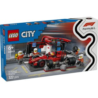 【臺中翔智積木】 LEGO 樂高 CITY 城市系列 60443 F1® 維修站、維修人員和 Ferrari 汽車