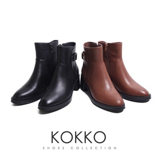 KOKKO簡約中不失個性柔軟羊皮短靴