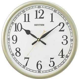 <秀>RHYTHM 日本麗聲36CM掛鐘靜音滑動式指標CMG610NR18