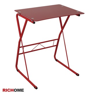 RICHOME 福利品 PC-265 亞尼克電腦桌 ( 玻璃桌面 ) 書桌 工作桌 電腦桌 辦公桌 餐桌 邊桌
