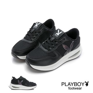 PLAYBOY 太空科幻 時尚動感氣墊鞋-黑-【Yes 優質女鞋】