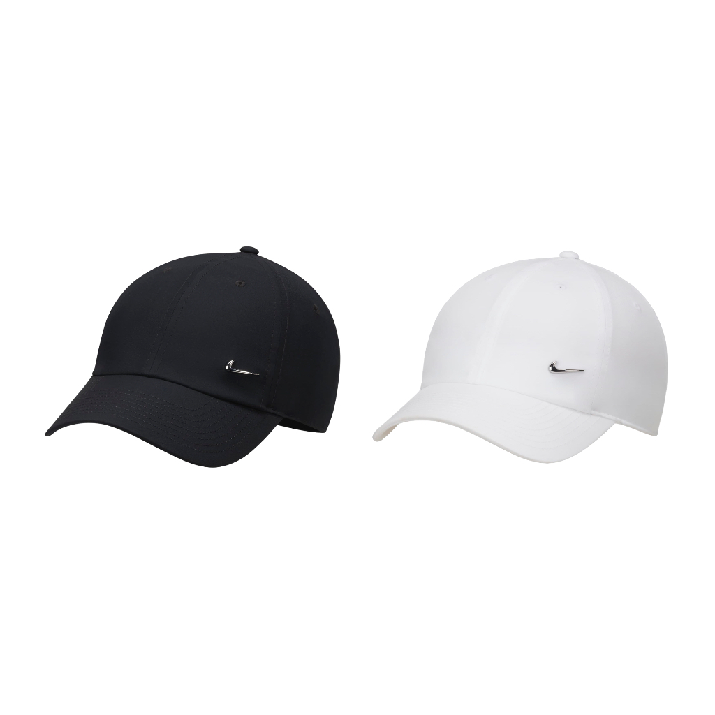 Nike 帽子 Dri-FIT Club 男女款 運動帽 休閒帽 慢跑帽 老帽 小金屬 LOGO 透氣 舒適 黑色 白色