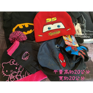 歐美迪士尼 蜘蛛人 火車 蝙蝠俠 hello kitty毛線帽 兒童毛帽手套 全新