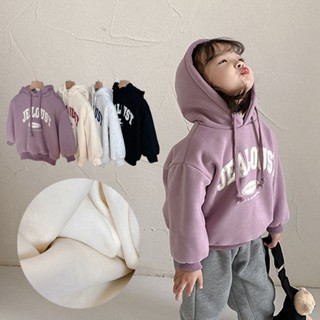 加厚街頭字母細刷絨帽T 長袖上衣 連帽上衣 中性款 男童 女童 童裝 兒童 現貨 橘魔法【BB7218】