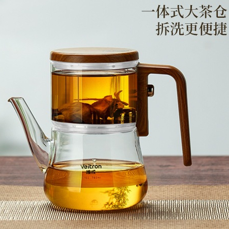 非常高檔泡茶壺 茶水分離 磁吸分離茶具 玻璃茶壶 過濾泡茶壺 大容量水壺 耐熱泡茶壺保溫瓶