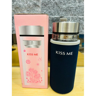 Kiss Me 300ML 雙層玻璃瓶（附濾網/杯套）雙層玻璃杯 雙層保溫杯 雙層玻璃瓶 玻璃水壺 耐熱防爆裂玻璃杯