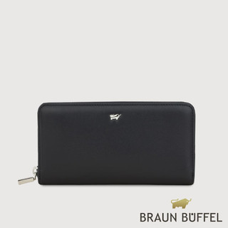 【BRAUN BUFFEL】維那斯-B 13卡拉鍊長夾-黑色(德國小金牛台灣總代理)/BF849-602-BK