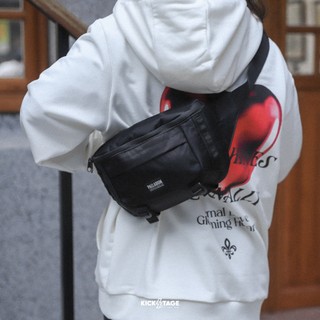 PALLADIUM WAIST BAG NY 黑色 多夾層收納 休閒單肩 胸包 腰包【BG620-008】