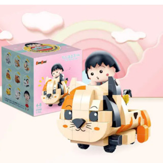 櫻桃小丸子迴力車積木 貓咪造型🌟全新正版臺灣現貨🌟小丸子 貓咪 迴力車 玩具 免運