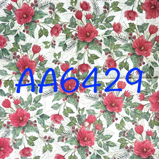 波弟彩繪拼貼/蝶古巴特/餐巾紙/AA6429/美麗紅花/一張