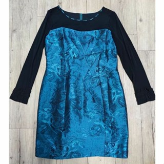 【萬元禮服特賣區】禮服 長袖洋裝 亮面洋裝 正式洋裝 禮服 藍色洋裝 連身裙 連衣裙 宴會裙