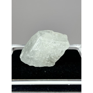 【明明天然水晶】 精品純天然四川雪寶頂海藍寶原礦74.6g超透體亮面彩虹光 全晶體無底巖 可搭配消磁碗白水晶碎石組