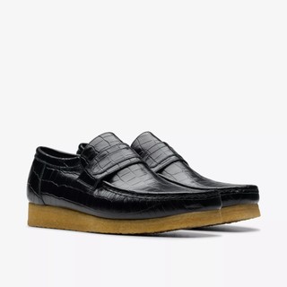 【英國代購】Clarks Wallabee Loafer Black Crocodile 經典鱷魚款 售價5980元