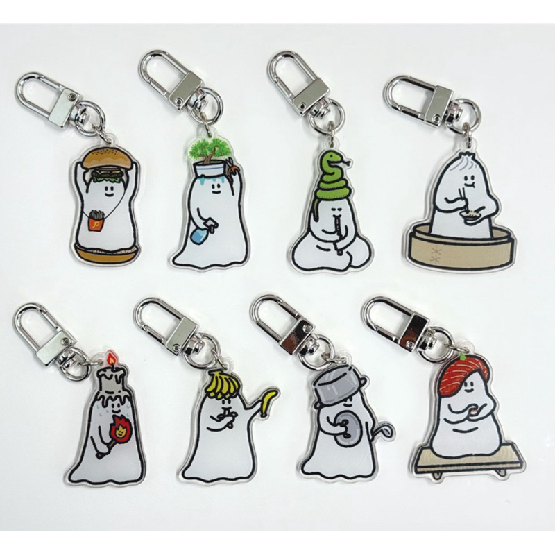 wooli韓國代購 多款現 Percentage 鬼魂吊飾 鑰匙圈 airpods吊飾 吊飾 衝浪鬼魂 抱貓鬼魂