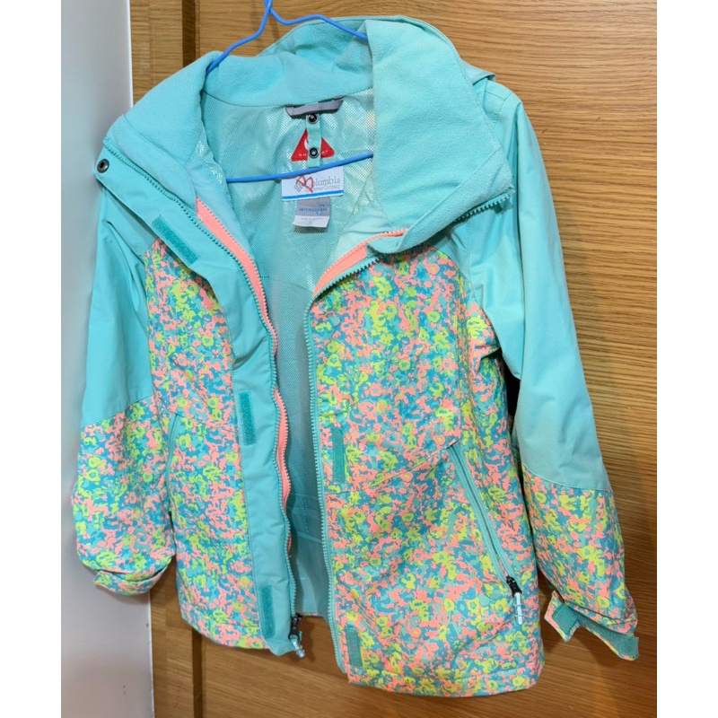 哥倫比亞 Columbia omni-heat兒童防水鋁點二件式保暖外套 S號