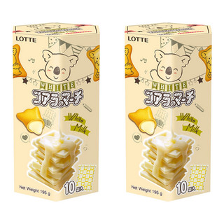 【LOTTE 樂天】 小熊餅 家庭號 香濃煉乳風味195gx2盒