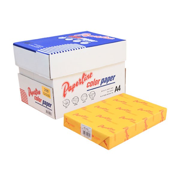 享亮文具樂園｜【PAPER LINE】70P 70磅 彩色影印紙 深色系 金黃色 尺寸 A4 B4 A3