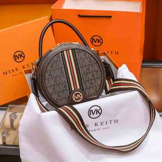香港代購MK女包 真皮🔥 MISS KEITH 手提小圓包 復古百搭圓餅包 精品女包 側肩斜揹包 名牌包包