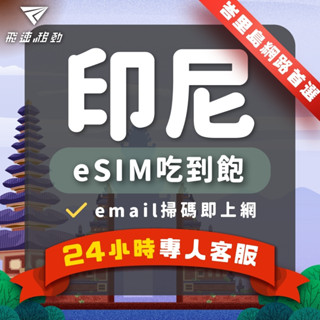 【飛速移動】印尼eSIM 三小時內出貨 免開通 吃到飽 3~10天 5G/4G高速 峇釐島esim 雅加達 印尼網絡卡