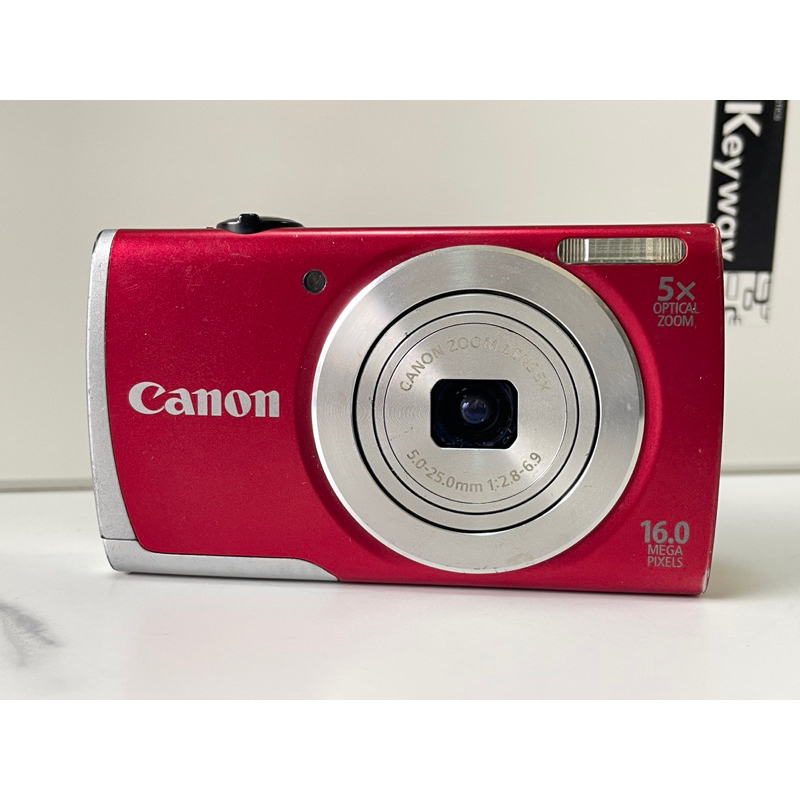 *羅浮工作室=功能保固*Canon Power Shot A2500 HD數位相機*紅CCD