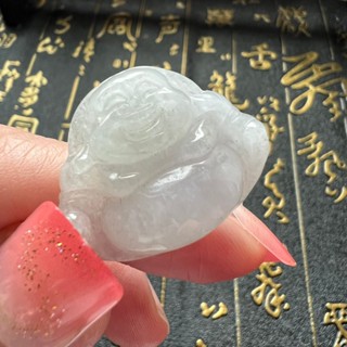 天然緬甸A貨翡翠玉珮-彌勒佛類
