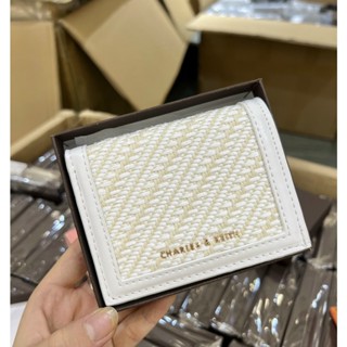 CHARLES & KEITH 專櫃代購 新加坡小ck皮夾 摺疊式短夾 短款 鏈條包 卡夾零錢包 中夾零錢包 小方包女士