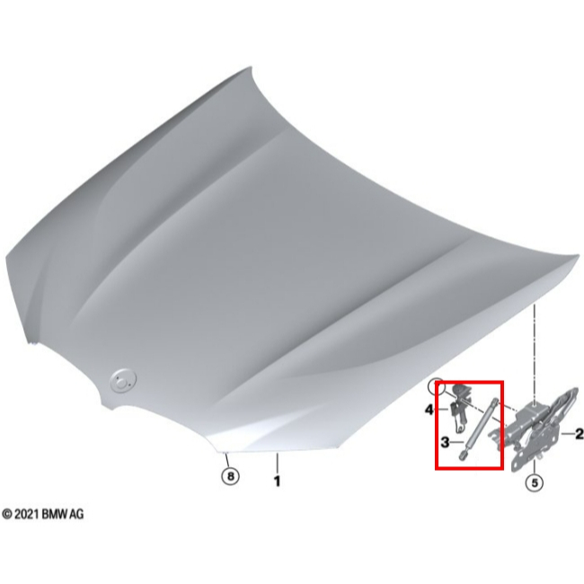 寶馬 BMW G01 X3 引擎蓋頂桿 前艙蓋 發動機罩 撐桿 油壓桿 51237397493