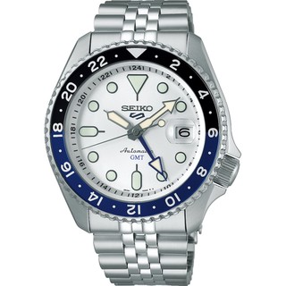 【SEIKO】5SPORTS 冰川白GMT指針水鬼機械錶 SSK033K1 4R34-00A0S 台灣公司貨SK022