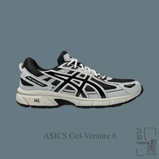 ASICS GEL-VENTURE 6復古灰黑 透氣網眼 緩震休閒 慢跑 1203A438-001【Insane-21】