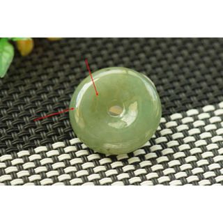 N616墜子❀翡翠玉A貨冰潤通透滿綠小平安扣墜子吊墜掛件玉佩【緬甸玉翠軒】玉首飾品 男女老少