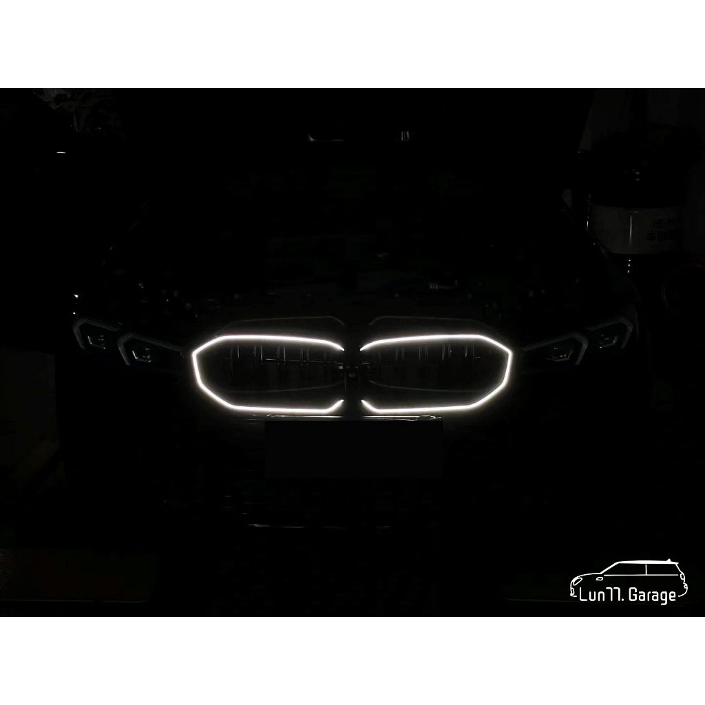 Lun77. 現貨 - BMW G20 G21 M340i 330i LCI 發光水箱罩 網狀 鼻頭 亮黑 改裝 套件