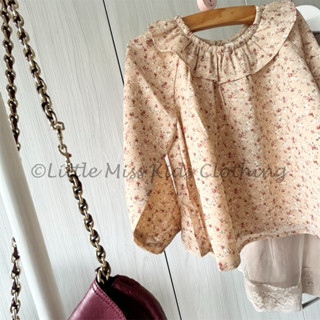 ♥ Little Miss ♥ 24AW現貨｜香水娜娜童裝｜碎花小荷葉領上衣