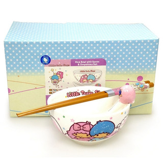 Little Twin Stars KiKi&LaLa 雙子星小天使~LITTLE TWIN STAR 陶瓷餐具組(碗/