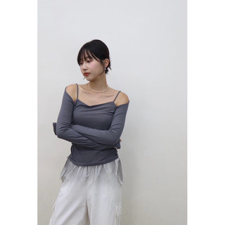 #新款✨#U503鏤空露肩設計上衣💕#韓系服飾#簡約百搭#預購