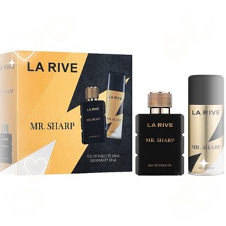 LA RIVE MR.SHARP淡香水禮盒(100ml+噴霧150ml)胡椒/佛手柑/雪松/零陵香豆/可可/琥珀