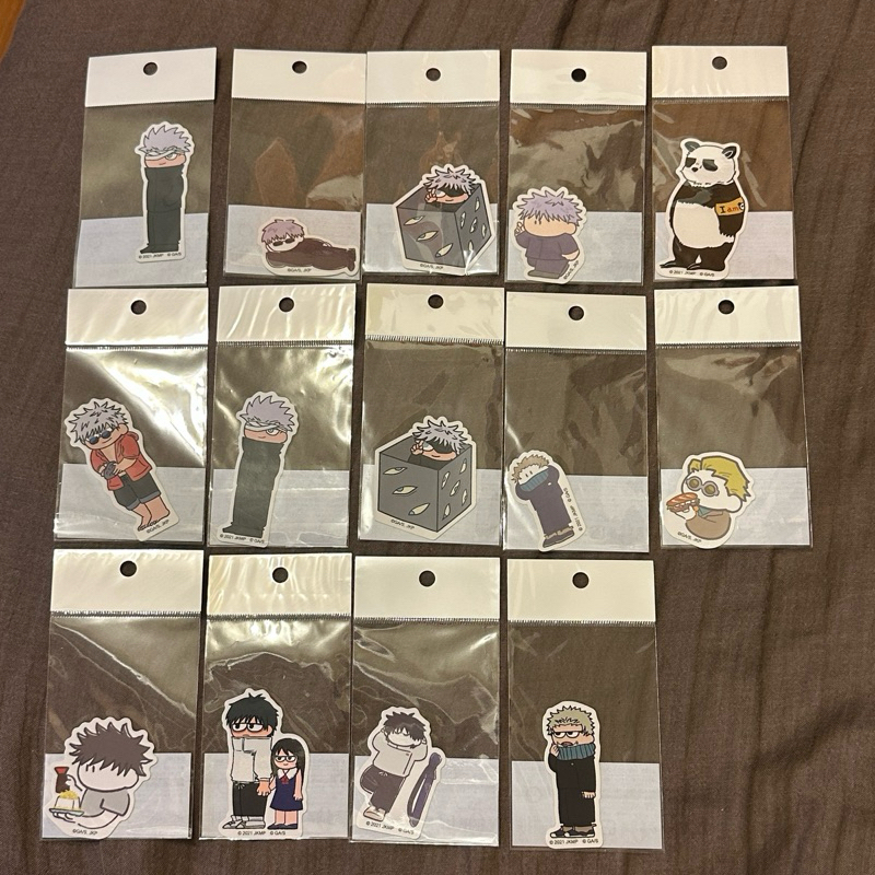 日本 咒術迴戰 五條悟 伏黑惠 狗卷棘 貓熊 七海建人 乙骨憂太 快閃店 貼紙 狗卷 伏黑 熊貓 七海 五條 乙骨