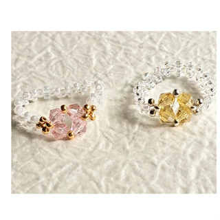 🌸J&S STUDIO 〔臺灣現貨〕韓國爆款 手工串珠 水晶串珠戒指 文青戒指 友情戒指 Y2K風 復古風
