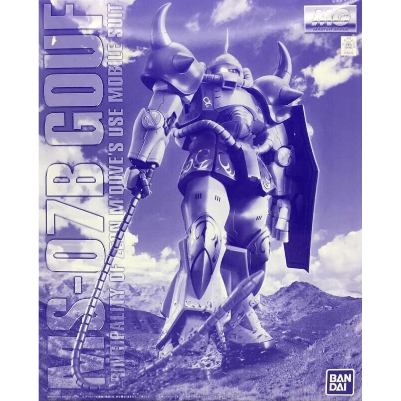 BANDAI 1/100 MG pb 馬克貝 專用 古夫 大佐機 Gouf 附燙金無邊立體浮雕貼 重裝型 特裝型古夫改