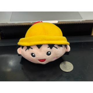 櫻桃小丸子 小丸子 大頭 頭部 上學 帽子 造型 吊飾 填充 玩具 絨毛 娃娃 布偶 玩偶 櫻桃子 吊繩