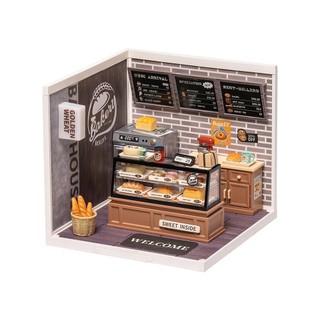 Robotime 若態 Rolife 若來 超級世界 含燈 diy手工小屋 積木 金色麥香 麵包店 DW005