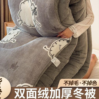 羊羔絨被 保暖被 法蘭絨被 暖暖被 水貂絨被 加厚棉被 被子 冬被 冬天棉被 厚棉被 被胎 牛奶絨被子加厚冬被學生冬被雪