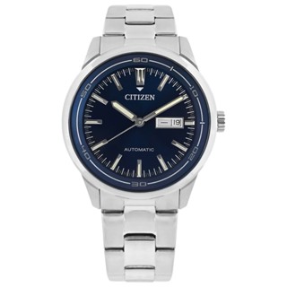 CITIZEN / 機械錶 自動上鍊 星期日期 防水100米 不鏽鋼手錶 藍色 / NH8400-87L / 42mm