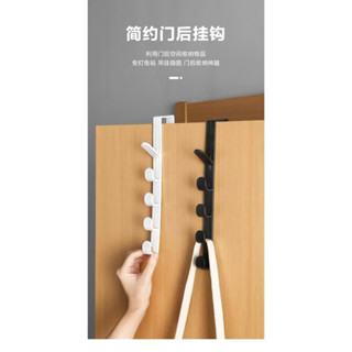 佳恩 門後長排掛鈎包包掛架 ins（速出貨）宿舍收納掛衣架壁掛置物架帽子收納神器