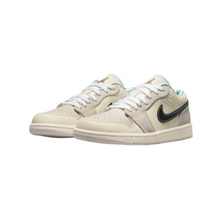 W Nike AJ1 Low Sanddrift 椰奶編織 白皮革 HQ3440-101【Fashion SPLY】